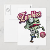 Zombies eten Brains Briefkaart (Voorkant / Achterkant)