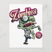 Zombies eten Brains Briefkaart (Voorkant)