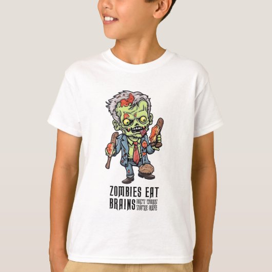 Zombies eten Brains T-shirt (Voorkant)