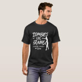 Zombies eten breinen uit U bent veilig Ironic Quot T-shirt (Voorkant volledig)