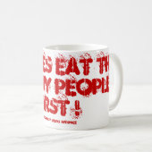 ZOMBIES ETEN EERST DE HERNIEUWDE MENSEN! KOFFIEMOK (Voorkant rechts)