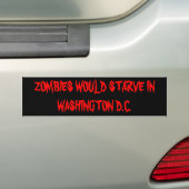 Zombies eten geen politici bumpersticker (Op auto)