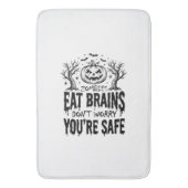 Zombies Eten Hersenen Grappige Halloween Vector On Badmat (Voorkant Verticaal)