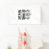 Zombies Eten Hersenen Grappige Halloween Vector On Spandoek (Insitu)