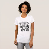 Zombies Eten Hersenen Grappige Halloween Vector On T-shirt (Voorkant volledig)