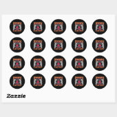 Zombies eten hersenen klassiek ronde sticker (Vel)