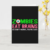 Zombies Eten Hersenen Maak Je Niet Zorgen Je Bent Kaart (Gele Bloem)