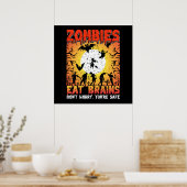 Zombies Eten Hersenen Poster (Keuken)