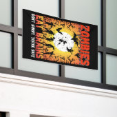Zombies Eten Hersenen Spandoek (Buitenkant Gebouw)