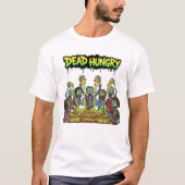 Zombies eten pizza t-shirt (Voorkant)