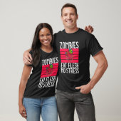 Zombies Eten Vlees Geen Stress Zombie T-shirt (Unisex)