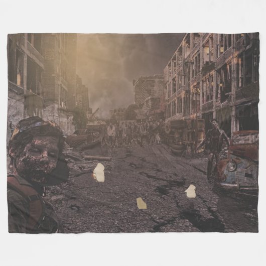 ZOMBIES FLEECE DEKEN (Voorkant (Horizontaal))