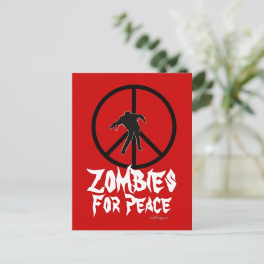 Zombies for Peace Briefkaart (Staand voorkant)