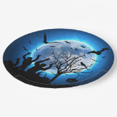 Zombies Fullmoon Custom Paper Borden 9" Papieren Bordje (Gekanteld)