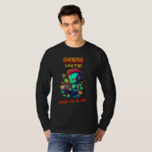 Zombies Gamers Verenigen Arcade Game Virtuele Spel T-shirt (Voorkant volledig)
