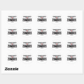 Zombies geobsedeerd ronde sticker (Vel)