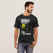 Zombies geven me niet dat ik een levertransplantat t-shirt (Voorkant volledig)