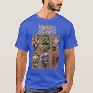 Zombies group shot face bo up retro girl friend fr t-shirt