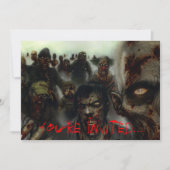 Zombies Halloween Invitation Kaart (Voorkant)