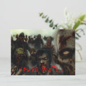 Zombies Halloween Invitation Kaart (Staand voorkant)