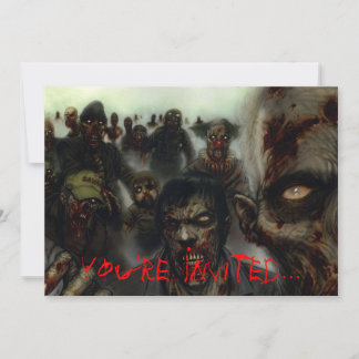 Zombies Halloween Invitation Kaart