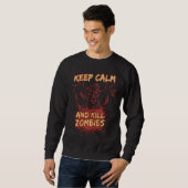 Zombies Halloween Keep Calm  For Men Women & Kids Trui (Voorkant volledig)