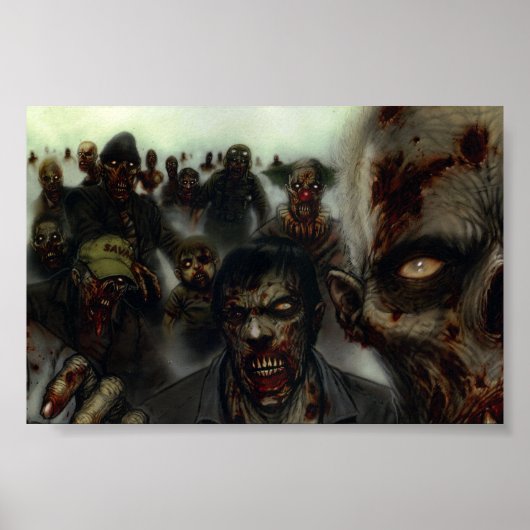 Zombies Halloween Wall Poster (Voorkant)
