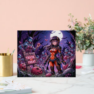 Zombies Hand-out Hersenpan Halloween Snoep of een Acryl Bord