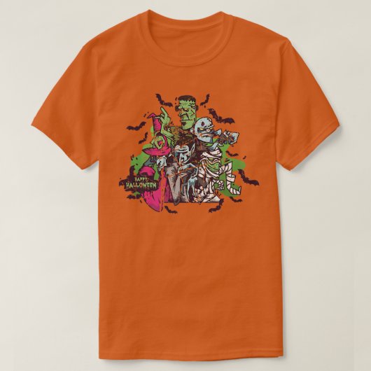 Zombies Happy Halloween Spooky Scary Zombie Men Wo T-shirt (Design voorkant)