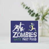 Zombies HATE Fast Food Briefkaart (Staand voorkant)