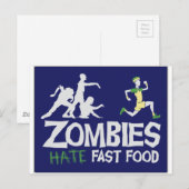 Zombies HATE Fast Food Briefkaart (Voorkant / Achterkant)