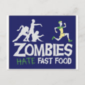 Zombies HATE Fast Food Briefkaart (Voorkant)
