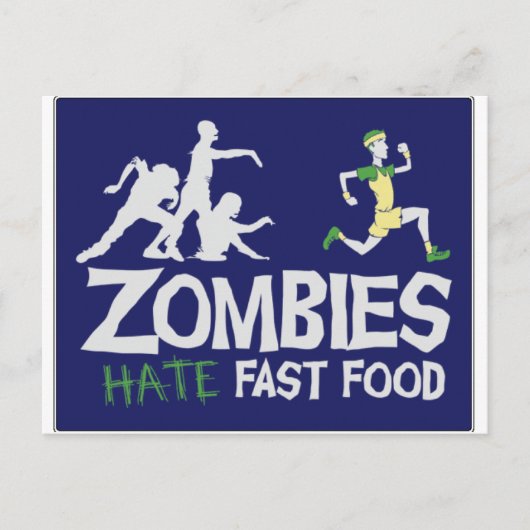 Zombies HATE Fast Food Briefkaart (Voorkant)