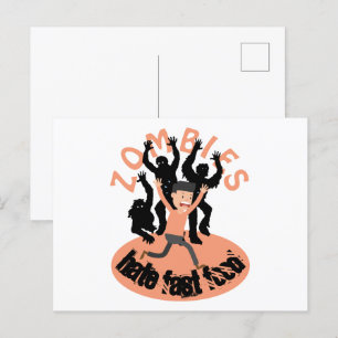 Zombies Hate Fast Food Briefkaart