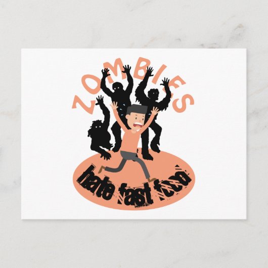 Zombies Hate Fast Food Briefkaart (Voorkant)