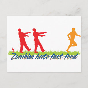 Zombies Hate Fast Food Briefkaart