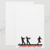 Zombies Hate Fast Food Briefpapier (Voorkant / Achterkant)
