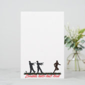 Zombies Hate Fast Food Briefpapier (Staand voorkant)