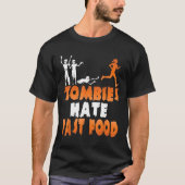 Zombies hate Fast Food Funny Halloween Running T-shirt (Voorkant)