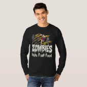 Zombies hate Fast Food I Halloween Running T-shirt (Voorkant volledig)