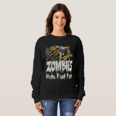 Zombies hate Fast Food I Halloween Running Trui (Voorkant volledig)