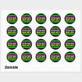 Zombies hebben liefde nodig, maar nooit een zombie ronde sticker (Vel)