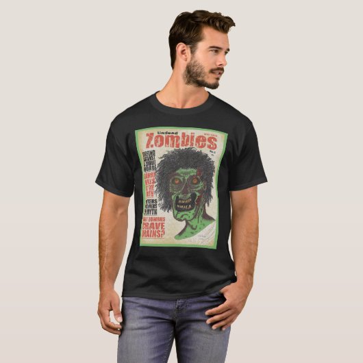 ZOMBIES - Het tijdschrift Green Boarder T-shirt (Voorkant volledig)