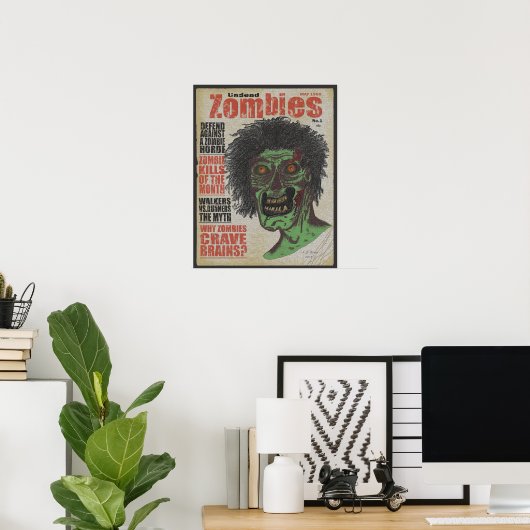 Zombies het Tijdschrift Undode Ver.3 Poster (Thuiskantoor)
