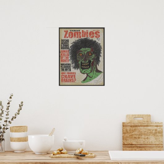 Zombies het Tijdschrift Undode Ver.3 Poster (Keuken)