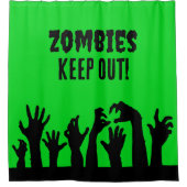 Zombies houden Halloween-horrorfilm buiten Douchegordijn (Voorkant)