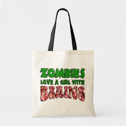 Zombies houden van een meisje met hersenen tote bag (Voorkant)