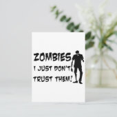 Zombies ik vertrouw ze gewoon niet. briefkaart (Staand voorkant)
