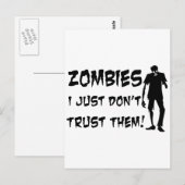 Zombies ik vertrouw ze gewoon niet. briefkaart (Voorkant / Achterkant)