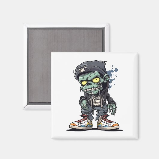 Zombie's illustratie (1) magneet (Voorkant / Achterkant)